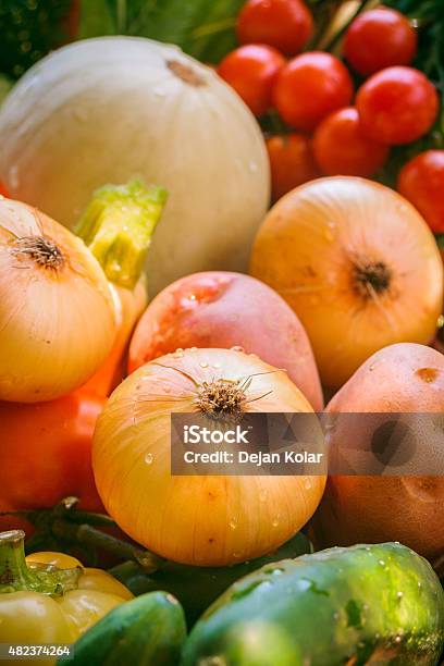 Wicker Basket With Fresh Vegetables Stock Photo - Download Image Now - 2015, Agriculture, Autumn