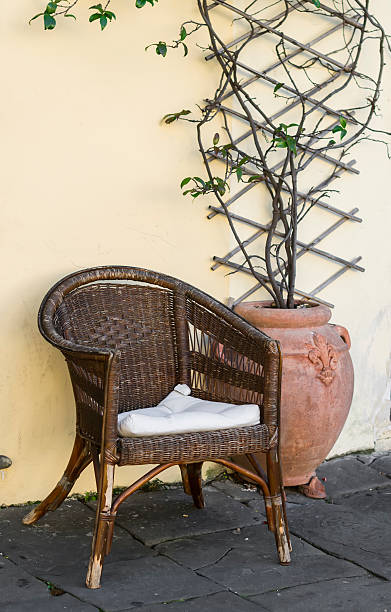 istock old wicker rattan chair 482378160
