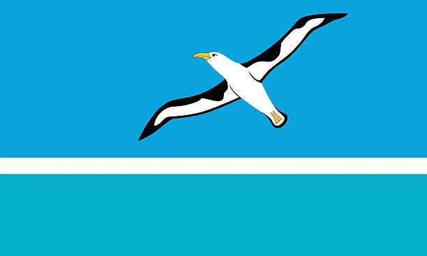 Vector illustration of Flag of the Midway Islands