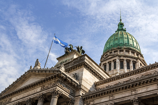 Details of the building of Congress in Buenos Aires, Argentina.
