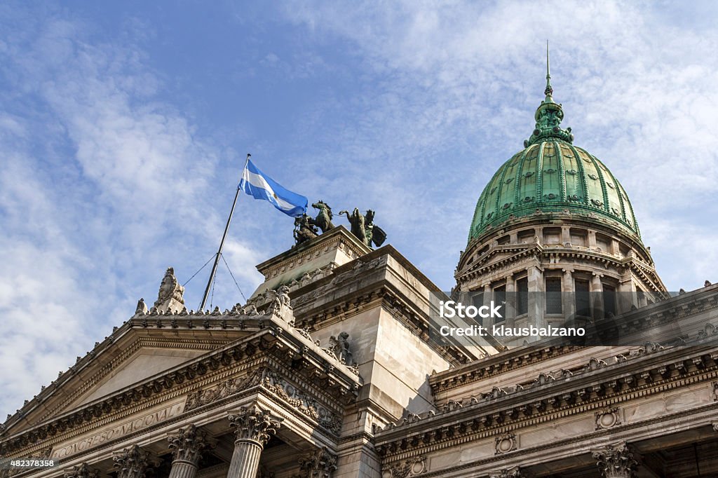 Argentine Congress Details of the building of Congress in Buenos Aires, Argentina. Argentina Stock Photo