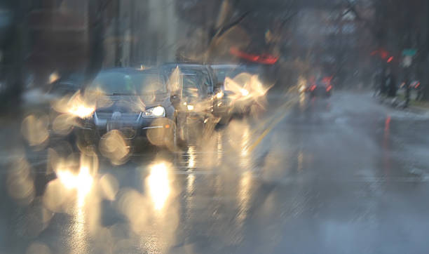 istock Cars, lights and rain. 482379436