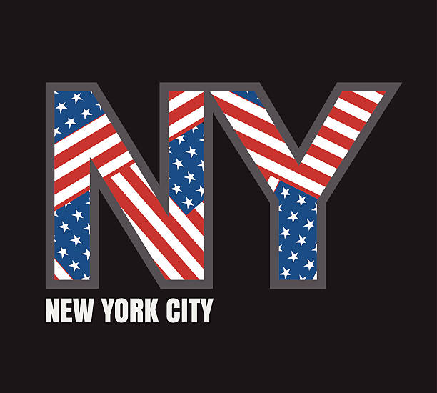 뉴욕 플랙 타이포그래피, 티셔츠 그래픽, 스톡 벡터 형식이라고 eps10이 포함됩니다 - new york stock illustrations