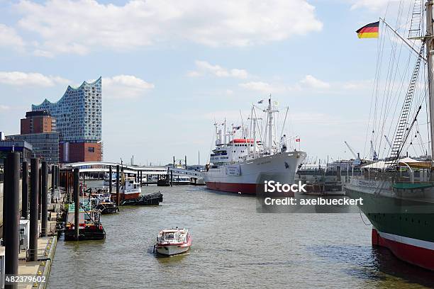 Port Of Hamburg Germany Stock Photo - Download Image Now - 2015, Cityscape, Commercial Dock