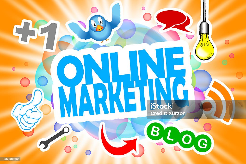 Online Marketing Advertisement stock illustration