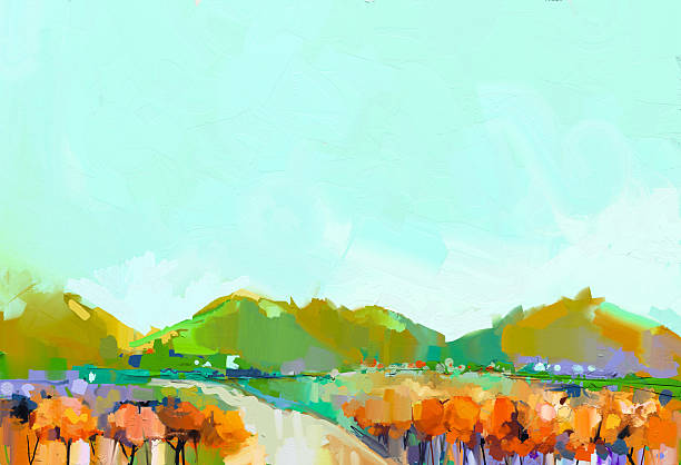 istock Abstract colorful oil painting landscape 482381902