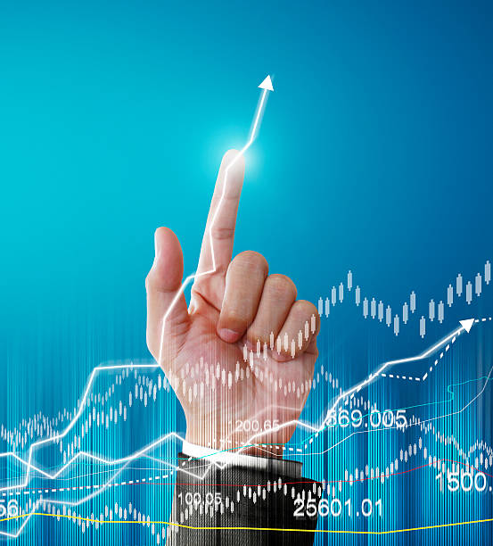 istock Businessman with financial symbols 482386558
