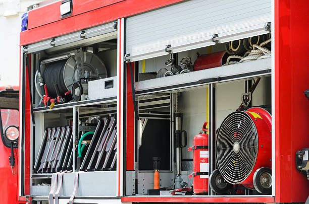 istock Details of firefighting truck 482393254