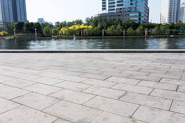 istock modern city with empty road floor 482393366