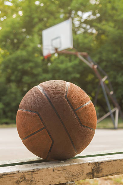 istock Basketball ball on a bench 482393812