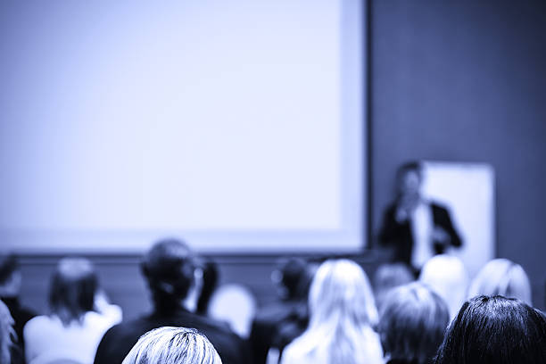 istock Business conference speaker and audience 482395071