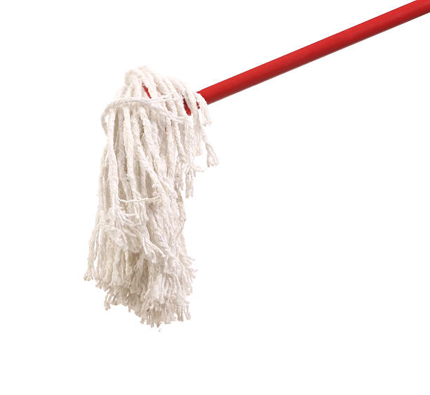 istock Closeup of red mop for cleaning. 482395615