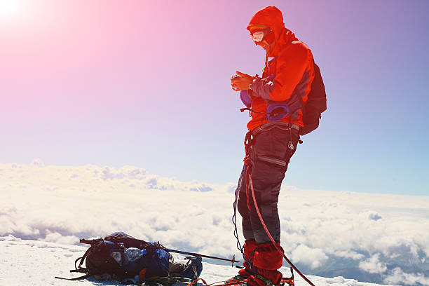 istock hiker at the top of a mount 482398308