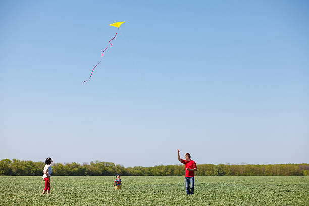 istock Family running with a kite. 482400018