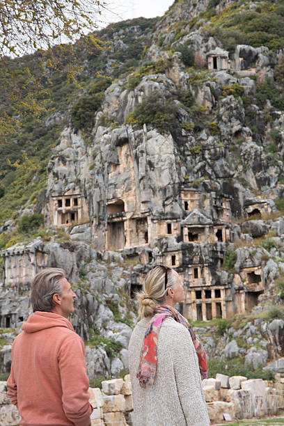istock Couple explore site of ancient Greek ruin 482403118