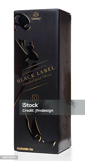 Johnnie Walker Black Label Box Stock Photo - Download Image Now - Box - Container, Whiskey, Aging Process