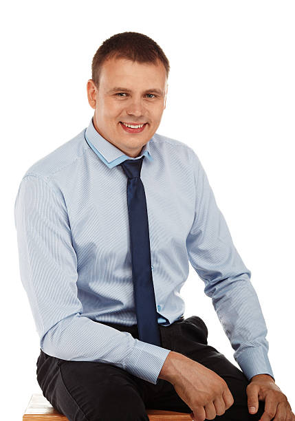 portret młody przystojny człowiek - stability suit shirt and tie people zdjęcia i obrazy z banku zdjęć