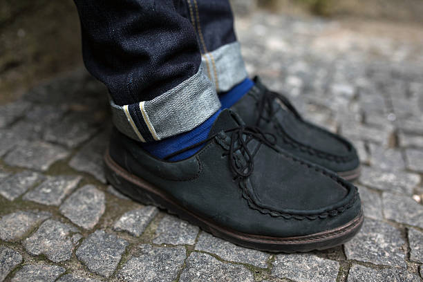 istock Confident man posing in selvedge  jeans 482412168