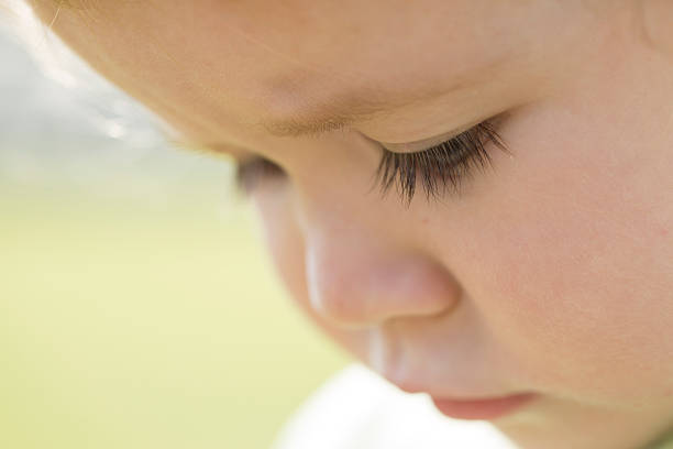 Close-up of children's eyes,Child macro closeup eye