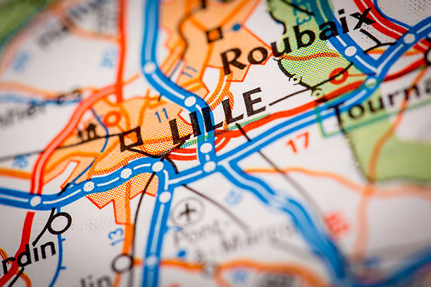 istock Lille City on a Road Map 482421126