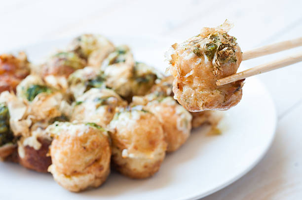 istock Fried Takoyaki balls dumpling - japanese food 482424300