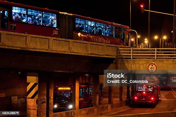 Bogota Transmilenio Stock Photo - Download Image Now - Blue, Bogota, Bus