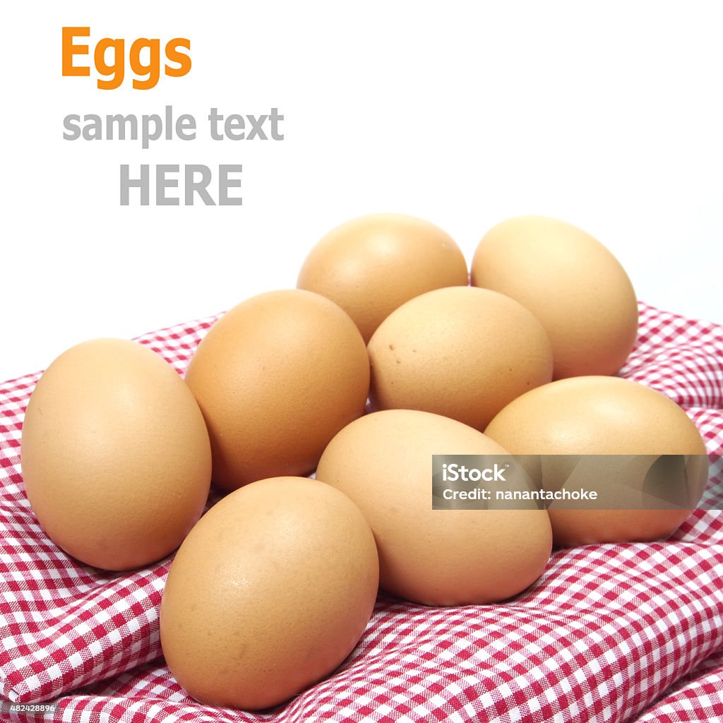 Fresh hen eggs isolated on white background 2015 Stock Photo