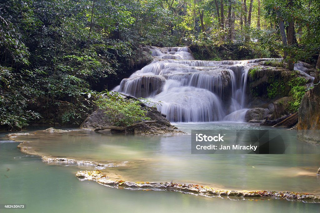 Cascata no Parque nacional de Erawan - Royalty-free Ao Ar Livre Foto de stock