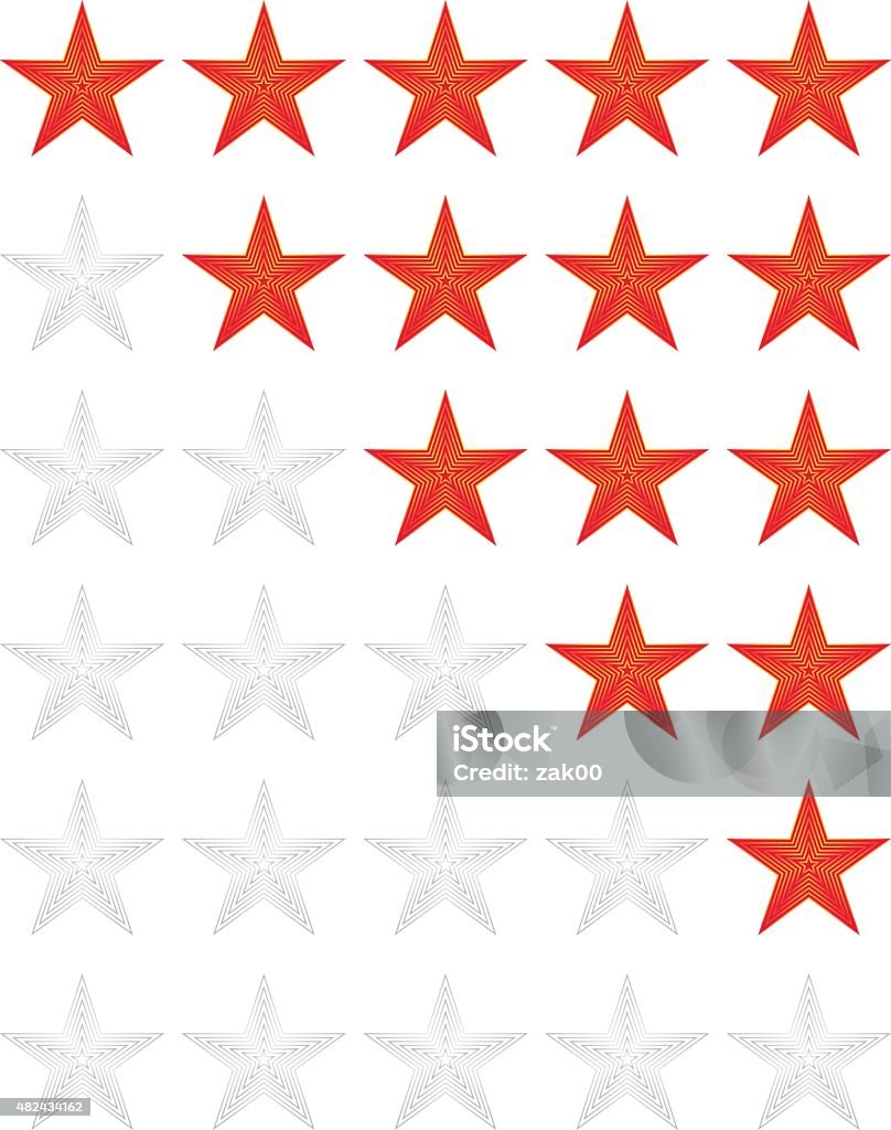 Rating Star Vector illustration of rating stars using glossy stars. PDF file included. 2015 stock vector