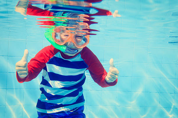 istock cute little boy swimming underwater 482435214