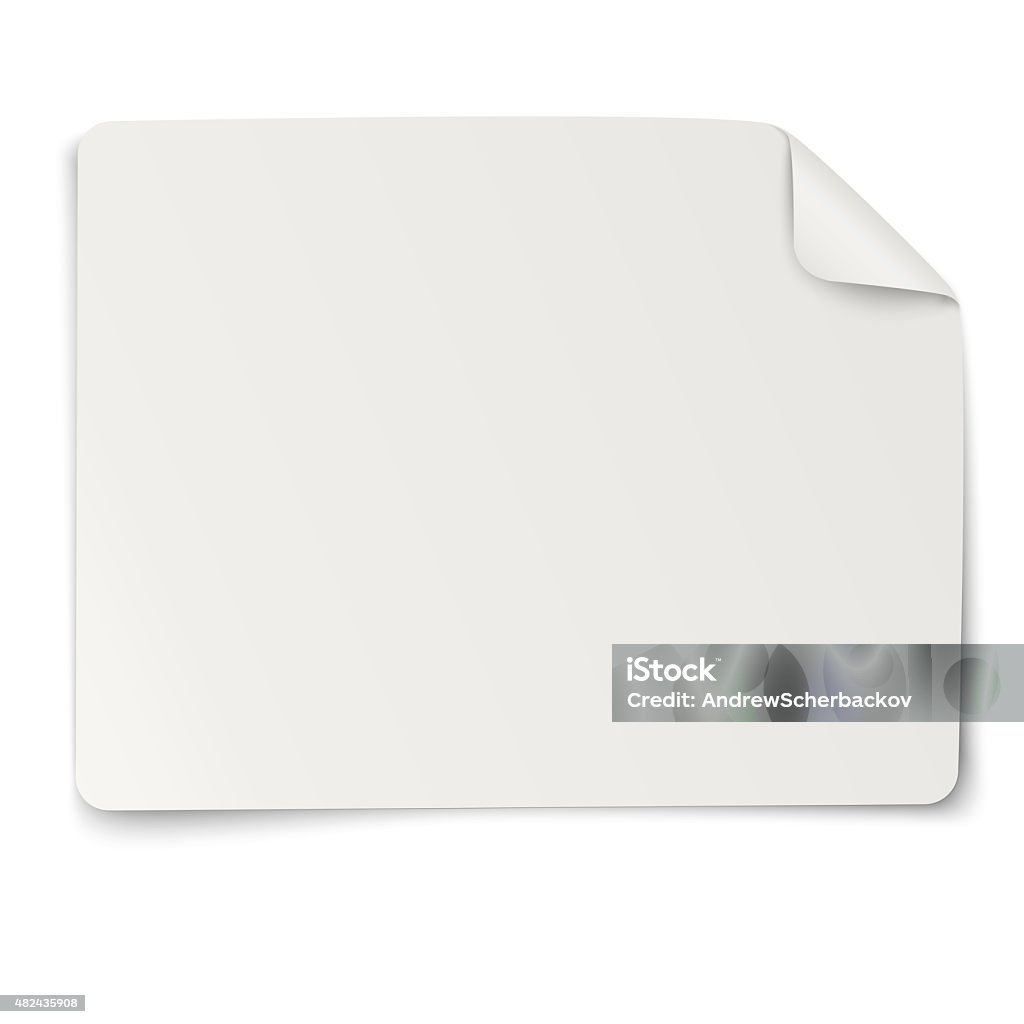 Rectangular Paper Sticker Note Isolated On White Background Stock ...