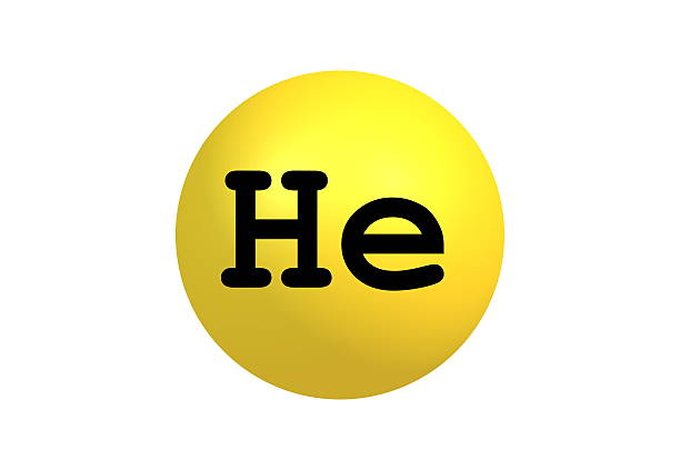 헬륨 분자 구조 흰색 바탕에 그림자와 - helium chemistry class periodic table chemistry 뉴스 사진 이미지