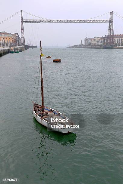 Ship In Nervion River Stock Photo - Download Image Now - Bay Of Biscay, Beach, Bridge - Built Structure