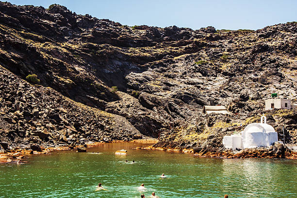 Santorini's Hot Springs stock photo