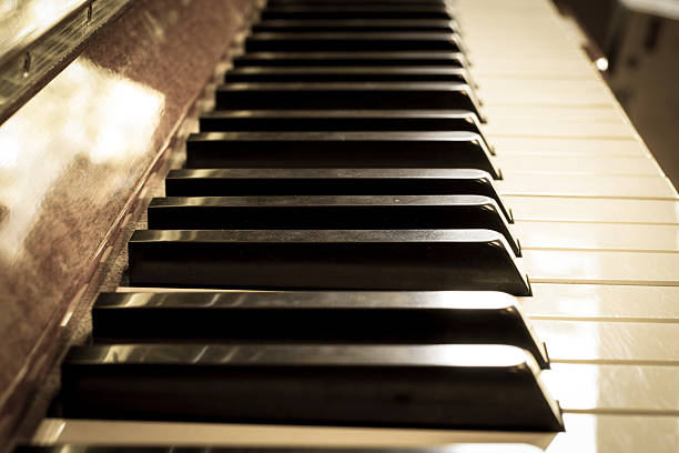 istock Piano keyboard, sepia color. 482437035