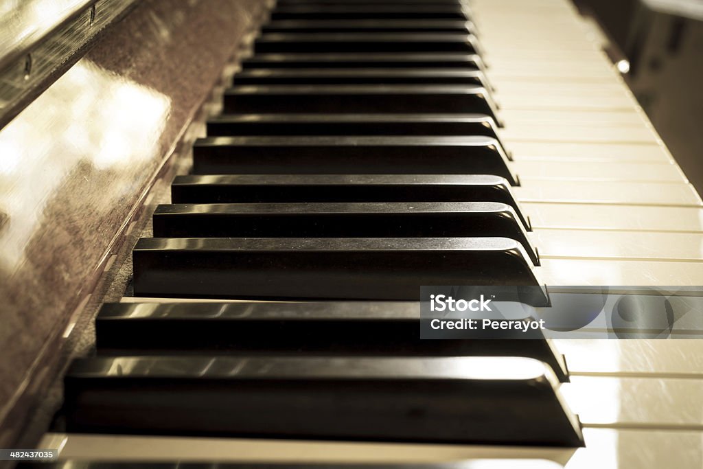 Piano keyboard, sepia color. Piano keyboard,vintage and  sepia color. Adult Stock Photo