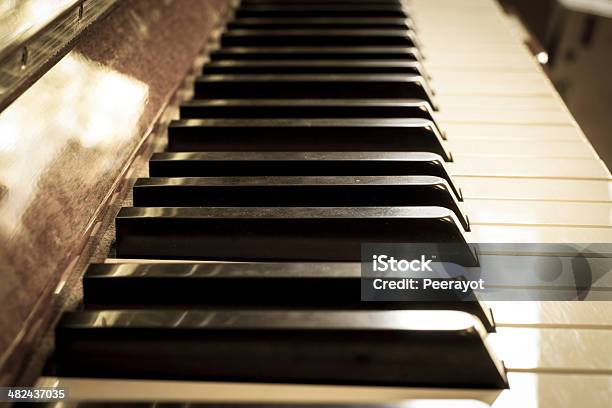 Piano Keyboard Sepia Color Stock Photo - Download Image Now - Adult, Antique, Art