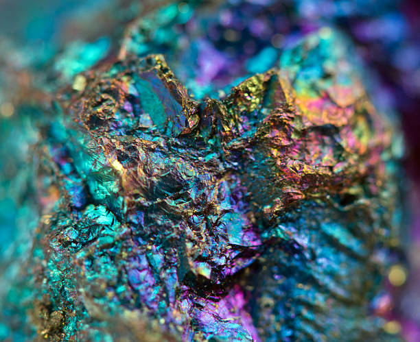 istock Crystal,nugget, gold, bronze, copper, iron. Macro. Extreme close 482439111