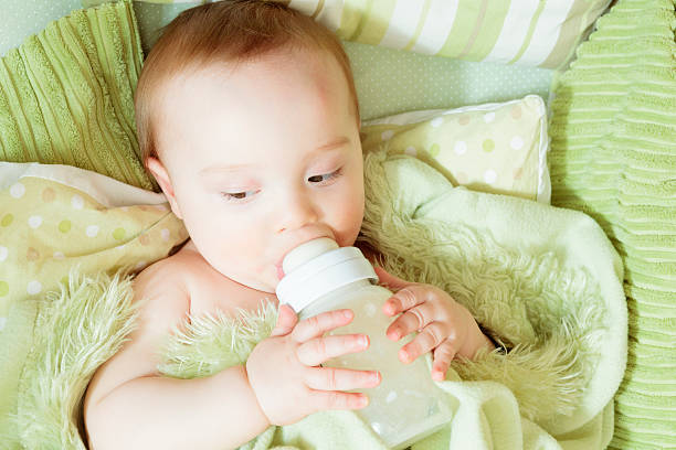 istock Baby Crib - Milk Bottle 482439175