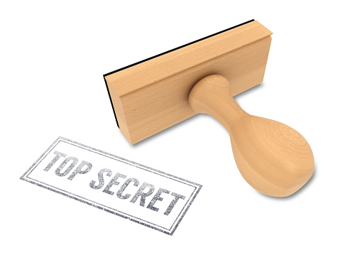Top secret - rubber stamp