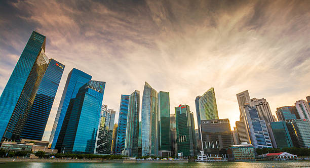 istock Panoramic View of Singapore at Dusk 482440358