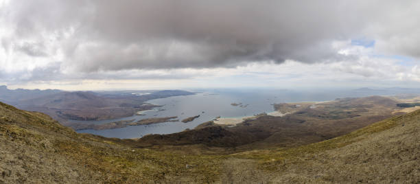 mweelrea panorama, irlanda - sehenwürdigkeit fotografías e imágenes de stock