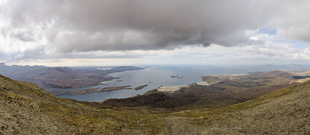 mweelrea panorama, ирландия - sehenwürdigkeit стоковые фото и изображения