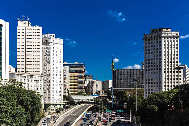 Anhangabau Valley in Sao Paulo, Brazil