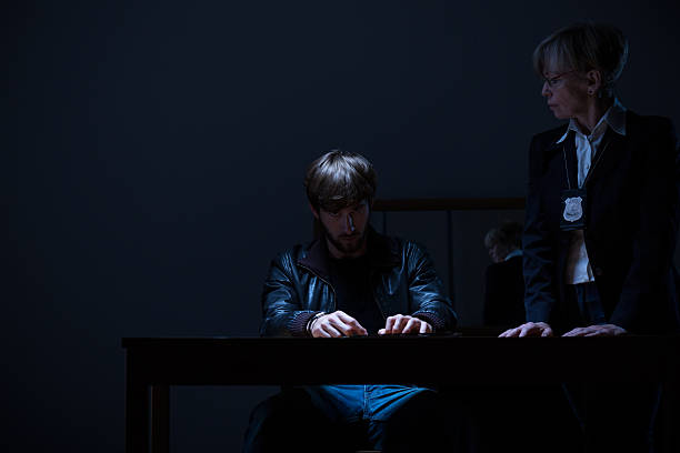 istock Guilty man and policewoman 482442426