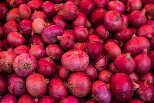 Big Red Onions Background