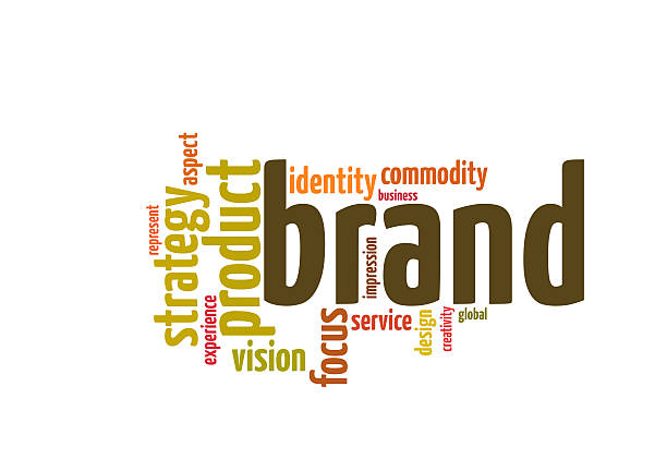 brand strategy word cloud stock photo