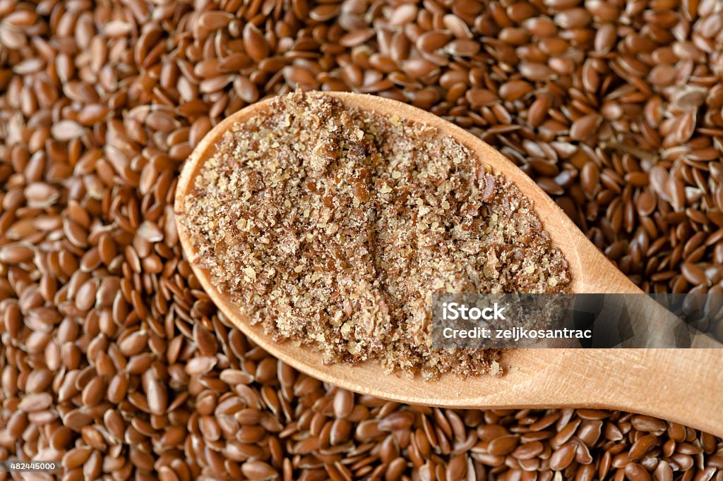 Flax powder and seeds Flax Seed Stock Photo Flax powder and seeds Flax Seed Stock Photo