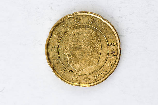 istock 20 Euro cent Coin with Belgium backside used look 482445334