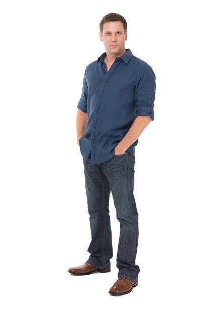 istock Thirtyish Casual Man on White 482446616